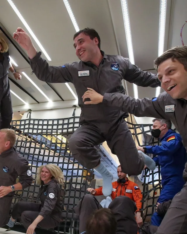 Thomas Rogg in zero gravity